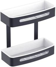 Zdjęcie Stella Koszyk Podwójny Czarny Mat wkłady Z Tworzywa Białe (16071B) - Wyszogród