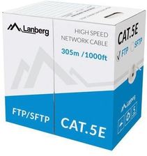 Zdjęcie Lanberg Kabel Ftp Kat. 5E 305M Drut Cu Szary (LCF511CU0305S) - Pruszków