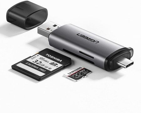UGREEN ADAPTER USB + USB-C  CZYTNIK KART SD + MICROSD 