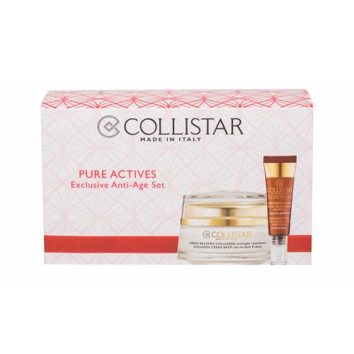 Collistar Pure Actives Collagen Cream Balm Zestaw Krem Na Dzień 50Ml + Krem Pod Oczy Eye Contour Hyaluronic Acid 15Ml