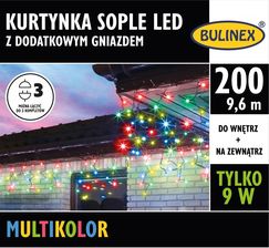 Zdjęcie Bulinex Kurtyna Zewnętrzna Sople 200 Led 9 6 M Multikolor - Sulejówek