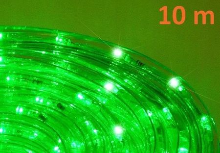 Wąż świetlny 10 m zielony - 240 x Led dioda