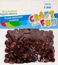 Craft With Fun Cf Cekiny Gladkie Guzik 8Mm Miedziane Pbh 40/400