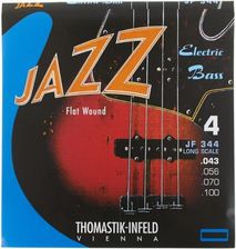 Thomastik Jf344 Struny Do Gitary Basowej Jazz Bass Seria Nickel Flat Wound Roundcore Komplet (682715)