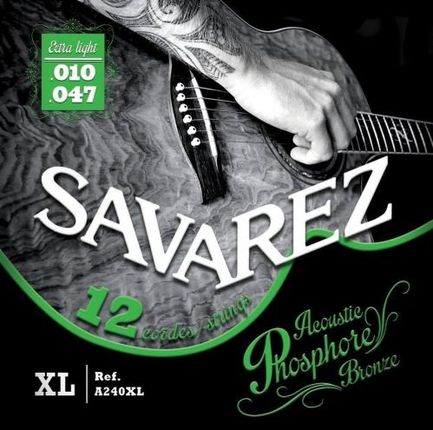 Savarez Struny Do Gitary Akustycznej Acoustic Phosphor Bronze A240Xl - 12-Str. Ex-Light .010 (668598)