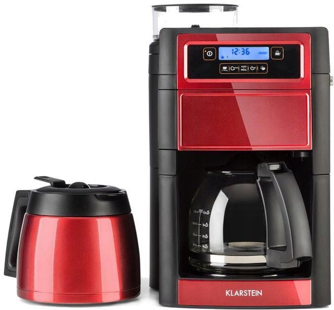 Cafetière Klarstein Aromatica II Avec Broyeur Intégré - Carafe Isotherme 1,25L, Programmable, Mouture Réglable
