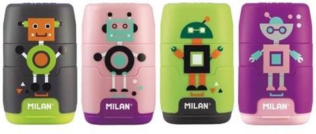 Milan Temperówko Gumka Compact Happy Bots 4722116