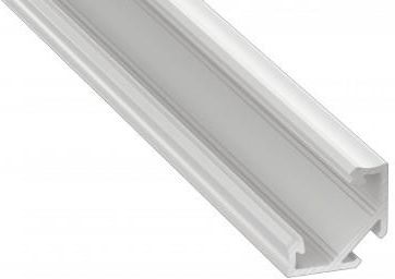 Eko-Light Profil Aluminiowy Narożny Biały Typ C 1M + Klosz Mleczny (C Czarny-1M) (Ekpr9320)