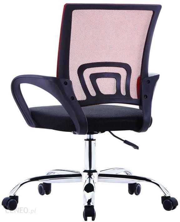 Biuro kėdė su tinkliniu atlošu, raudona, audinio