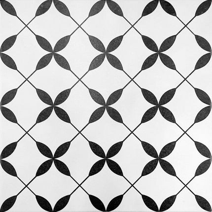 Opoczno Patchwork Concept Biało-Czarny Clover Pattern Mat 29,8x29,8 gat. II