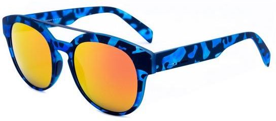 ITALIA INDEPENDENT Occhiali Da Sole Donna Modello I Plastik - Multicolore Azul/Nero, Forma Rotonda, Lenti Non Polarizzate, Taglia 50 - 3
