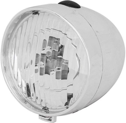 XC Light Lampa Przednia -764B Retro 3 Diody Led, Zasilane 3x Aaa, Srebrna