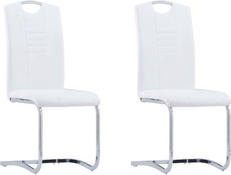 vidaXL Krzesła jadalniane, 2 szt., białe, sztuczna skóra