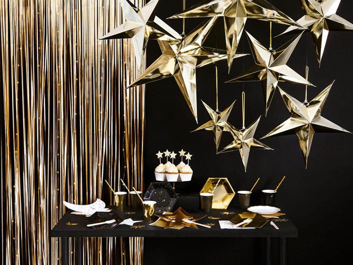 Party Deco Kurtyna Zasłona Na Drzwi Metaliczna Złota 2,5Mx90Cm - zdjęcie 2 Party Deco Kurtyna Zasłona Na Drzwi Metaliczna Złota 2,5Mx90Cm