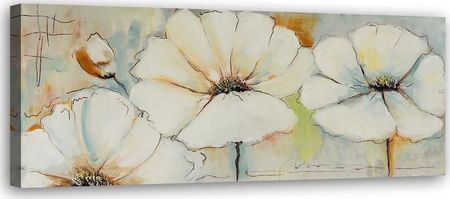 Feeby Obraz Na Płótnie – Canvas Namalowane Kwiaty 90X30  