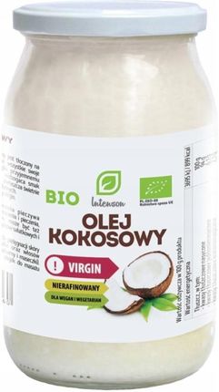 Intenson Bio Olej Kokosowy Nierafinowany Tłoczony Na Zimno Virgin 900Ml