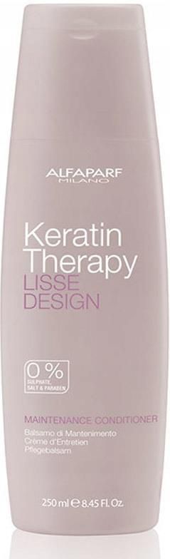 Alfaparf Keratin Therapy Lisse Design Odżywka Podtrzymująca Efekt Wygładzenia 250ml - zdjęcie 3 Alfaparf Keratin Therapy Lisse Design Odżywka Podtrzymująca Efekt Wygładzenia 250ml