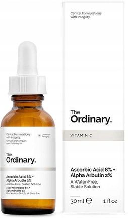 The Ordinary Ascorbic Acid 8% + Alpha Arbutin 2% Serum Rozjaśniające Z Witaminą C I Alfa Arbutyną 30 ml