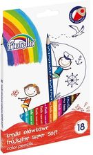 Zdjęcie Kredki Fiorello Super Soft 18 Kolorów Trójkątna 1702187 - Piastów