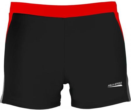 Spodenki pływackie Aquaspeed Dario 16 czarny-szary-czerwony Rozmiar odzieży: S