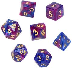 Zdjęcie Rebel Komplet kości RPG Dwukolorowe Ciemnoniebiesko-purpurowe - Toruń