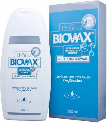 Biovax Keratyna + Jedwab Regenerujący Szampon Do Włosów 200 ml