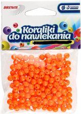 Brewis Koraliki Ozdobne Pomarańczowe K6 6Mm (Vb8855) - Koraliki plastikowe i fimo