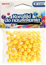 Brewis Koraliki Ozdobne Żółte K8 8Mm (Vb8863) - Koraliki plastikowe i fimo