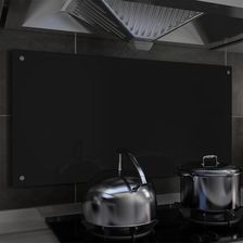 Vidaxl Panel Ochronny Do Kuchni Czarny 100X50cm - Pozostałe meble kuchenne