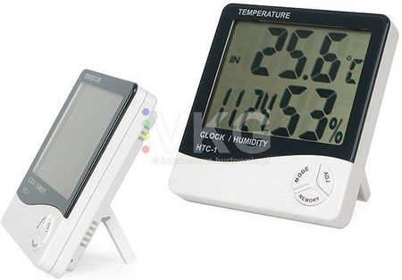Termometr Elektroniczny Lcd Wew. Zegar Data Alarm 01102