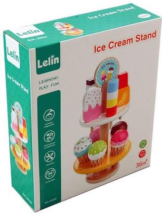 Lelin Drewniany Zestaw Drewniane Lody Na Stojaku - zdjęcie 2