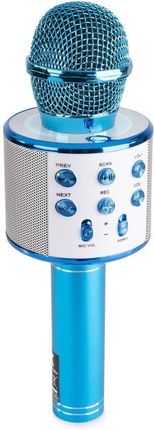 Max Mikrofon karaoke z głośnikami BT MP3 KM01 Niebieski