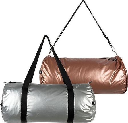 Torba LOQI Weekender dwustronna Metallic Matt Silver & Rose Gold