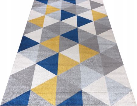 Duży kolorowy dywan 200x290 Element niebieski 2x3