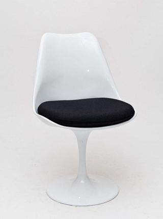 D2.Design Krzesło Tul Białe Czarna Poduszka