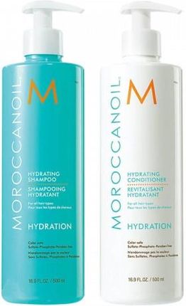 Moroccanoil Hydration nawilżający zestaw do włosów z olejem arganowym szampon 500ml + odżywka 500ml