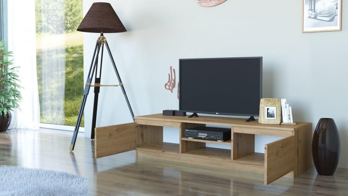 Szafka / Stolik Rtv 140Cm Dąb Artisan - zdjęcie 1 Szafka / Stolik Rtv 140Cm Dąb Artisan