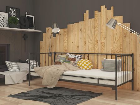 Łóżko metalowe sofa salon sypialnia 100x200 wzór 3
