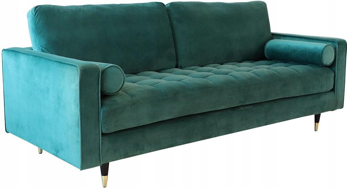Sofa Cozy Velvet 225cm szmaragdowo zielony Samt / Opinie i atrakcyjne