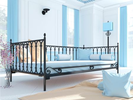 Łóżko metalowe sofa sypialnia 120x200 wzór 8S
