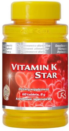 Starlife Vitamin K Star witamina K osteoporoza krzepliwość krwi 60 tabl