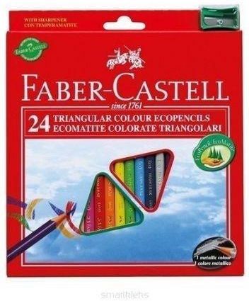 Faber Castell Kredki Eco Colour 24 Kolory + Temperówka