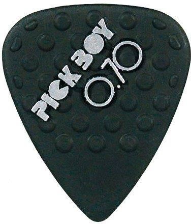 Pickboy Médiators Pos-A-Grip Carbone-Nylon 0,70 Mm - Lot De 12 Médiators Noirs - Épaisseur Moyenne