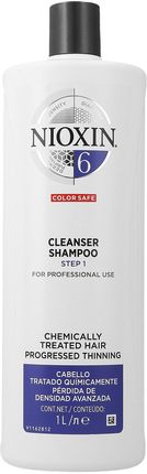 Nioxin Szampon Oczyszczający Przeciw Wypadaniu Do Włosów Po Zabiegach Chemicznych Thinning Hair System 6 Cleanser Shampoo 1000 ml