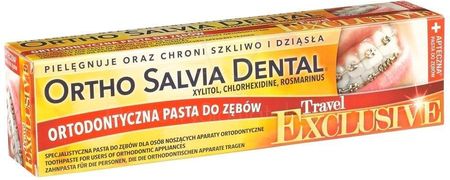 Atos Pasta Ortho Salvia Dental Exclusive Travel Uniwersalna Pasta Dla Osób Noszących Aparaty Ortodontyczne 75 Ml 
