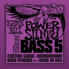 Zdjęcie ERNIE BALL EB 2821 seria NICKEL WOUND BASSPOWER - Zestaw 5 strun do gitary basowej pięciostrunow - Zakliczyn