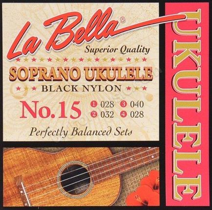 La Bella No15 struny do ukulele sopran black