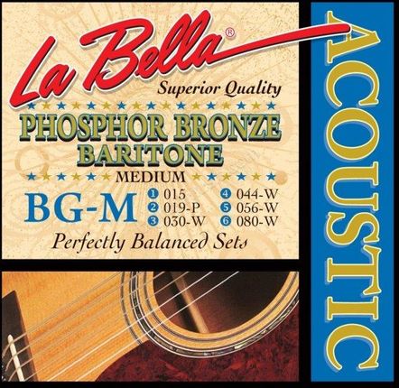 La Bella BG-M 15-80 struny akustyczne barytonowe