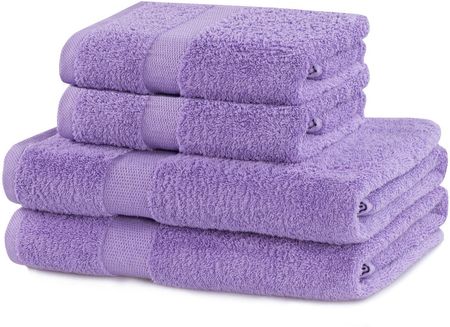 DecoKing Marina Komplet Ręczników Liliowy 2szt. 70x140 + 2szt. 50x100