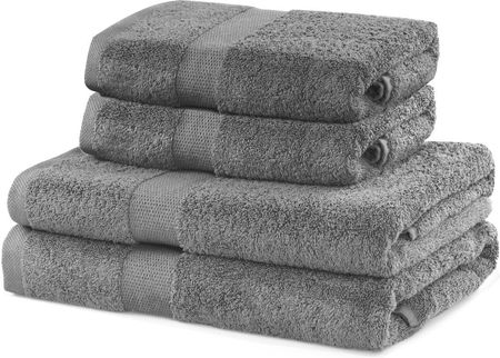 DecoKing Marina Komplet Ręczników Szary 2szt. 70x140 + 2szt. 50x100
